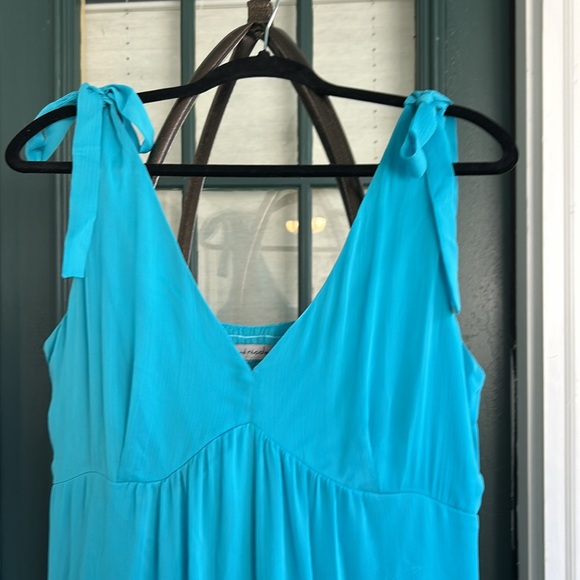 Danny & Nicole NWT Turquoise Sundress with bows on straps size 14 - Picture 2 of 5